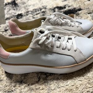 Cole Haan Women's White and Pink Sneakers